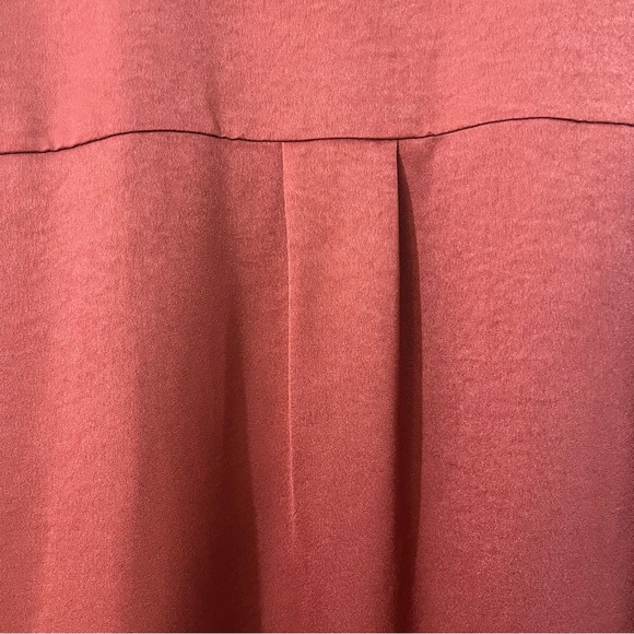 Sage The Label Satin Tunic Top / Orange Rust Size XS Oversized - Picture 4 of 12